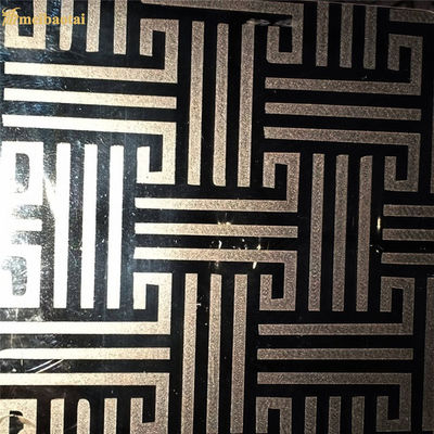 Guter Preis Silberner Spiegel geätzte Edelstahlblech-Aufzugs-Kabinen-dekorative Platte 4 Fuß Online