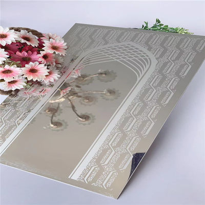 Guter Preis 304 Spiegelgeätztes Edelstahlblech 1219x2438mm für Aufzugdekorationsplatte Online