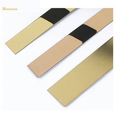 Stainless Steel Peel And Stick Decorative Wall Tile Trim 3048mm Length