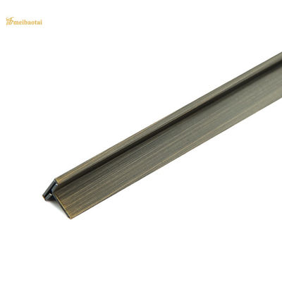 Antike Kupferfarbe 304 Edelstahl T10X2438mm T Trim Metal Edge Trim für Fliesen Dekoration