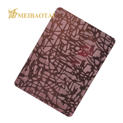 Rose Gold Brown Plating Embossed-Edelstahlblech 1500x3000mm
