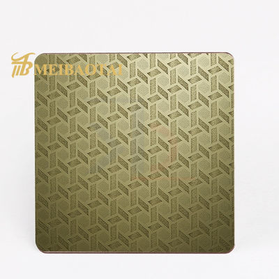 Gold Silber Farbe 304 Edelstahl geprägte Bleche 0,85 mm Dicke für Wanddekorationsplatten