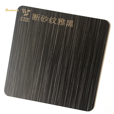 Schwarze der Bürsten-4x8 Stärke Haarstrichdes edelstahlblech-0.65mm