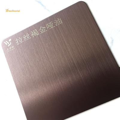 Antifingerabdruck-Haarstrich SS überziehen Stärke Brown-Gold0.65mm