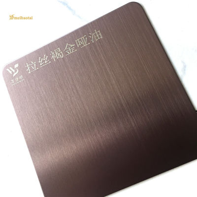 Guter Preis Anti Fingerprint Braun Gold Hairline Edelstahlblech 0,65mm Dicke SS Dekorplatte Online