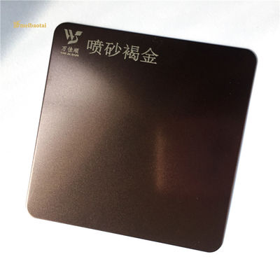 Guter Preis Sandgestrahltes Braun-Gold 0,65 mm Dicke Dekoratives Edelstahlblech SS-Platte Online