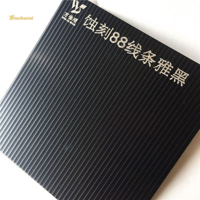 Guter Preis Schwarz NO.88 Linienmuster, Qualität 304 Doppel-PVC-Film, geätzte Edelstahlplatte für die Aufzugdekoration Online