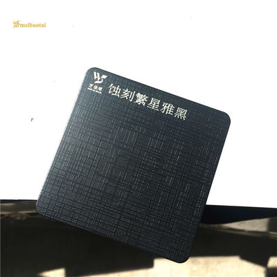 Guter Preis Anti-Fingerabdruck PVD schwarz geätztes Edelstahlblech 0,65 mm Dicke für Türdekoration Online