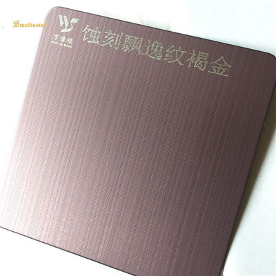 Guter Preis Geätztes Edelstahlblech Browns 201 für Tür verzieren Online