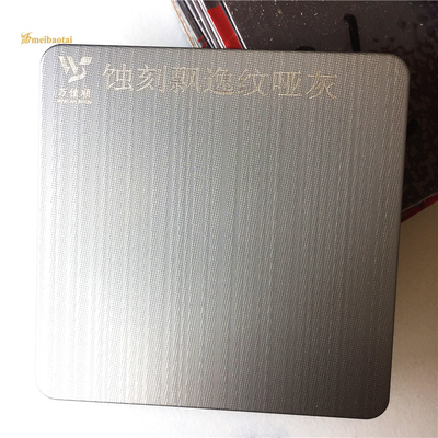 ASTM Standardmbt-Edelstahlblech Grey Etched Pattern
