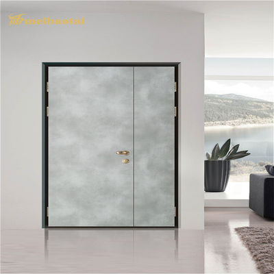 Guter Preis Weißes Farbnachahmungs-Holz-Korn-Laminats-rostfreie Blatt-Tür-Dekoration Online